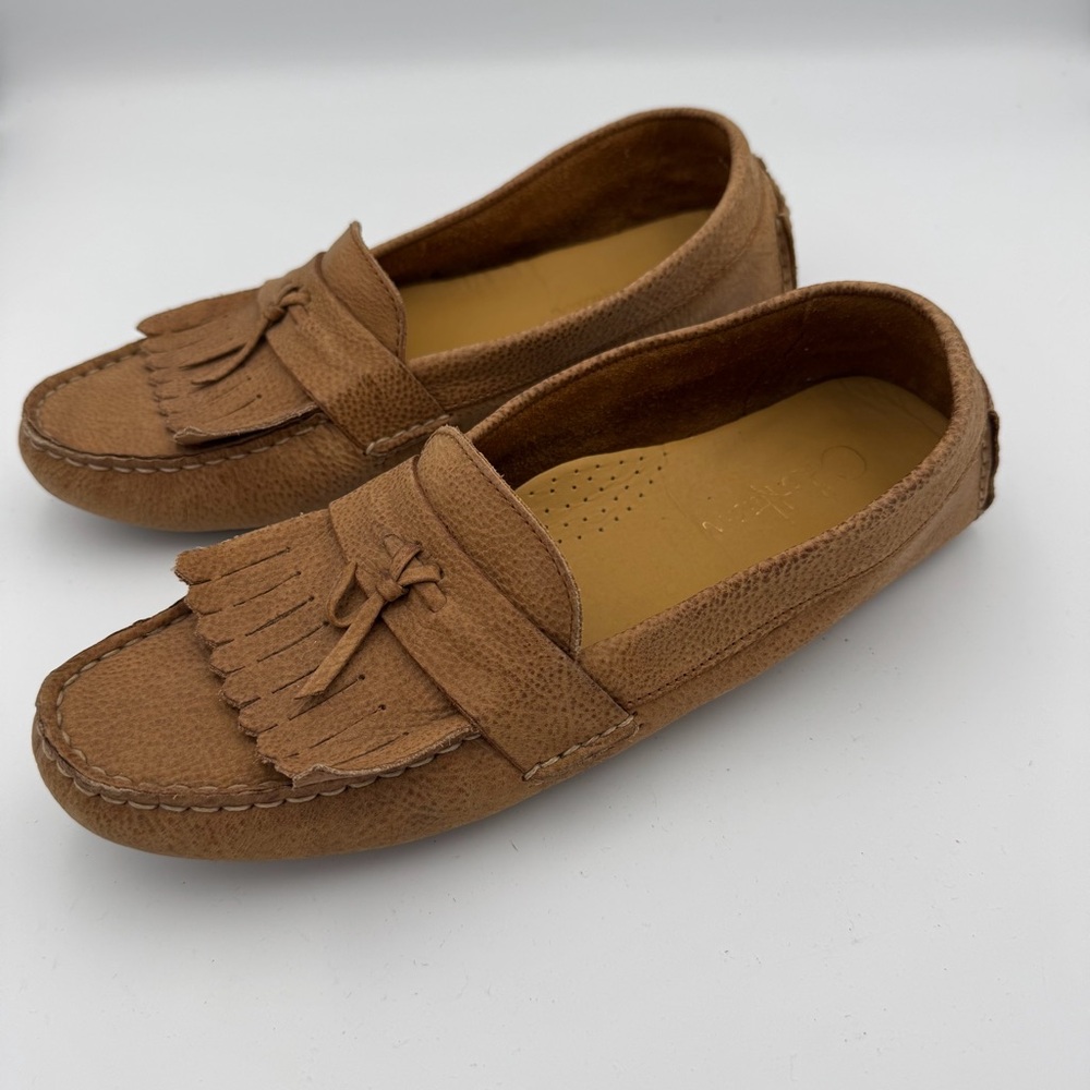 Cole Haan x Nike Air Brown Pebbled Leather Kiltie Loafers - 9.5